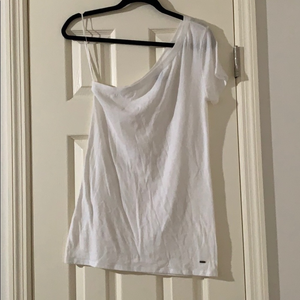 Pink One Shoulder T-shirt